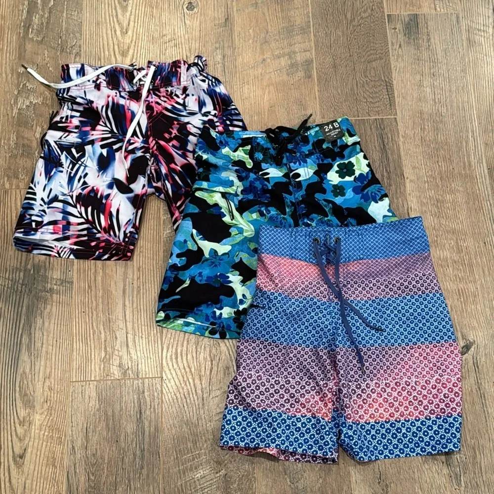 Just Bones Boardwear Boys Printed Swim Trunks Size 8